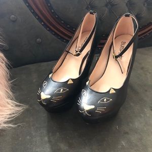 Cute Cat Wedge Heels